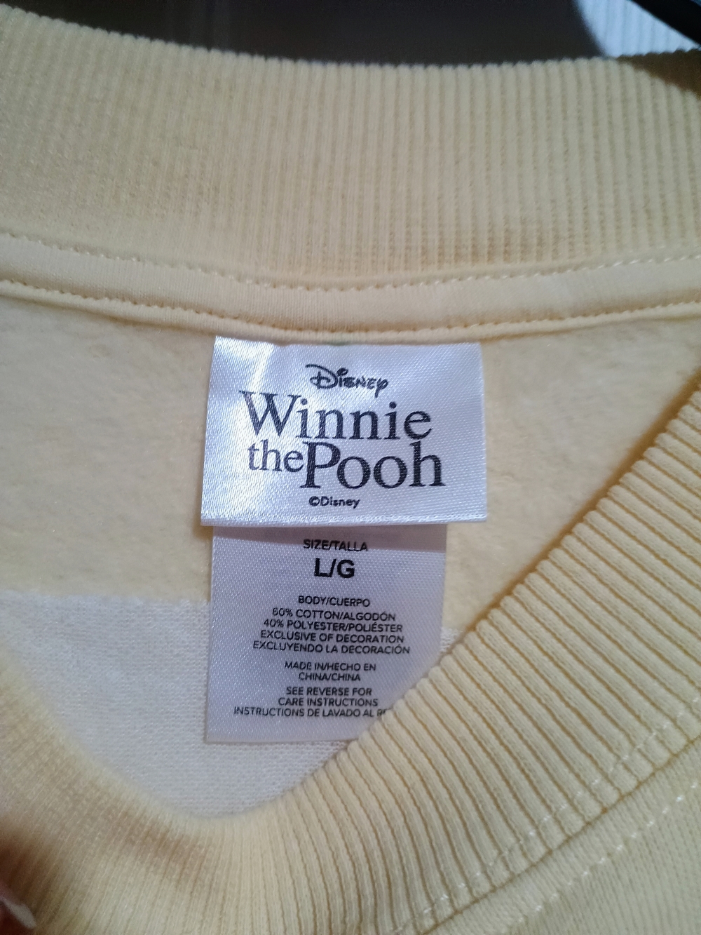 New Winnie The Pooh 100 Acre Woods All Characters Embroidered Yellow/Brown Large - Picture 8 of 10